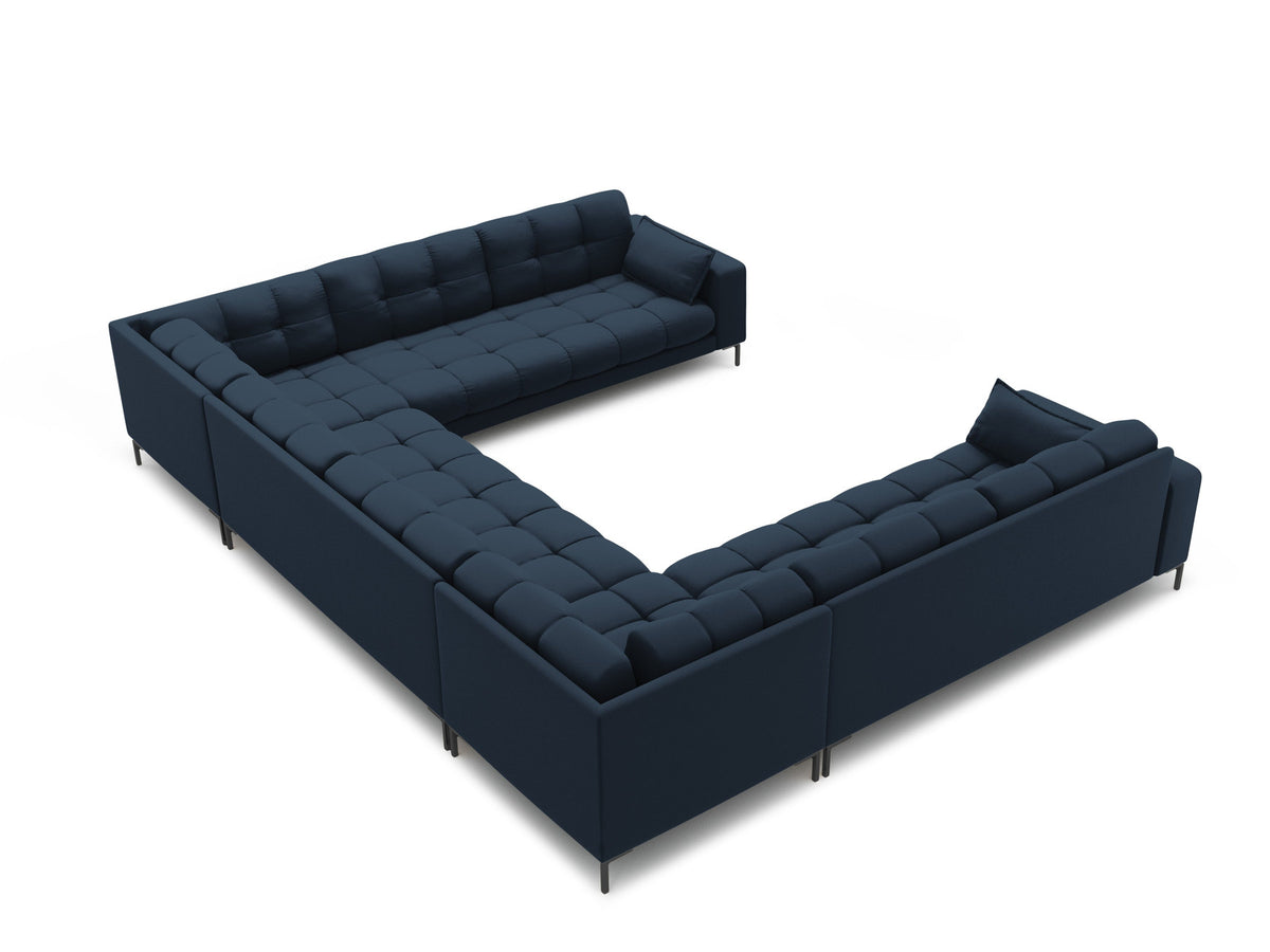 Mamaia Panoramic Sofa 9 Sitzer in Blue/Schwarz-Neve präsentiert im Onlineshop von KAQTU Design AG. Ecksofa ist von Micadoni