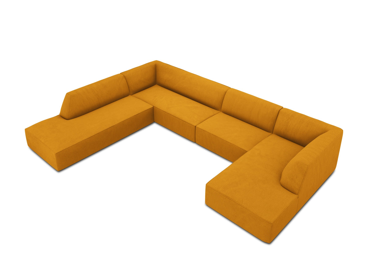Ruby Panoramic Ecksofa links 7 Sitzer in Yellow-Scala präsentiert im Onlineshop von KAQTU Design AG. Ecksofa links ist von Micadoni