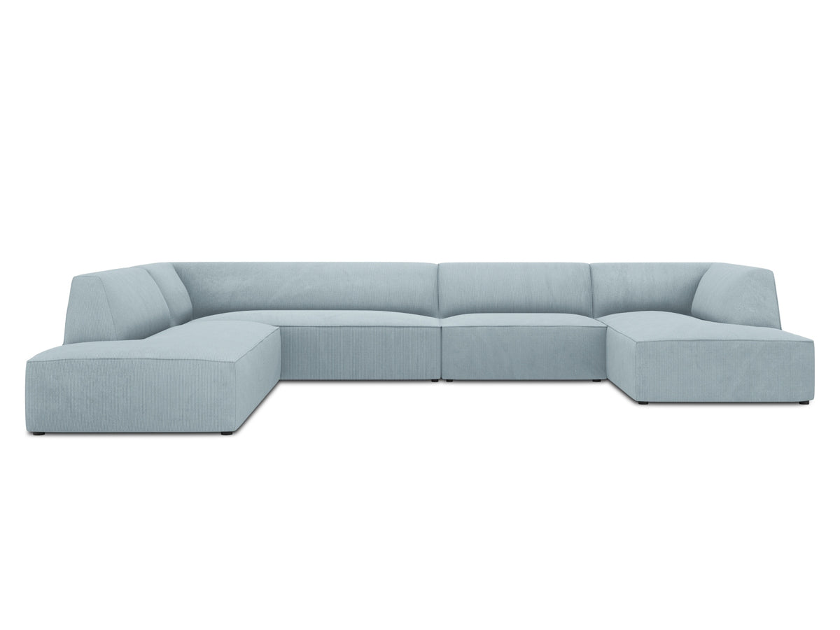Ruby Panoramic Ecksofa links 7 Sitzer in Light Blue-Scala präsentiert im Onlineshop von KAQTU Design AG. Ecksofa links ist von Micadoni