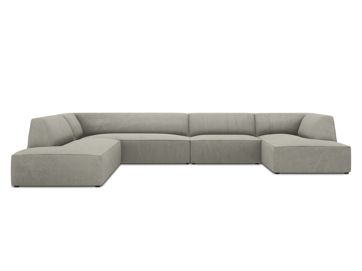 Ruby Panoramic Ecksofa links 7 Sitzer in Light Grey-Scala präsentiert im Onlineshop von KAQTU Design AG. Ecksofa links ist von Micadoni