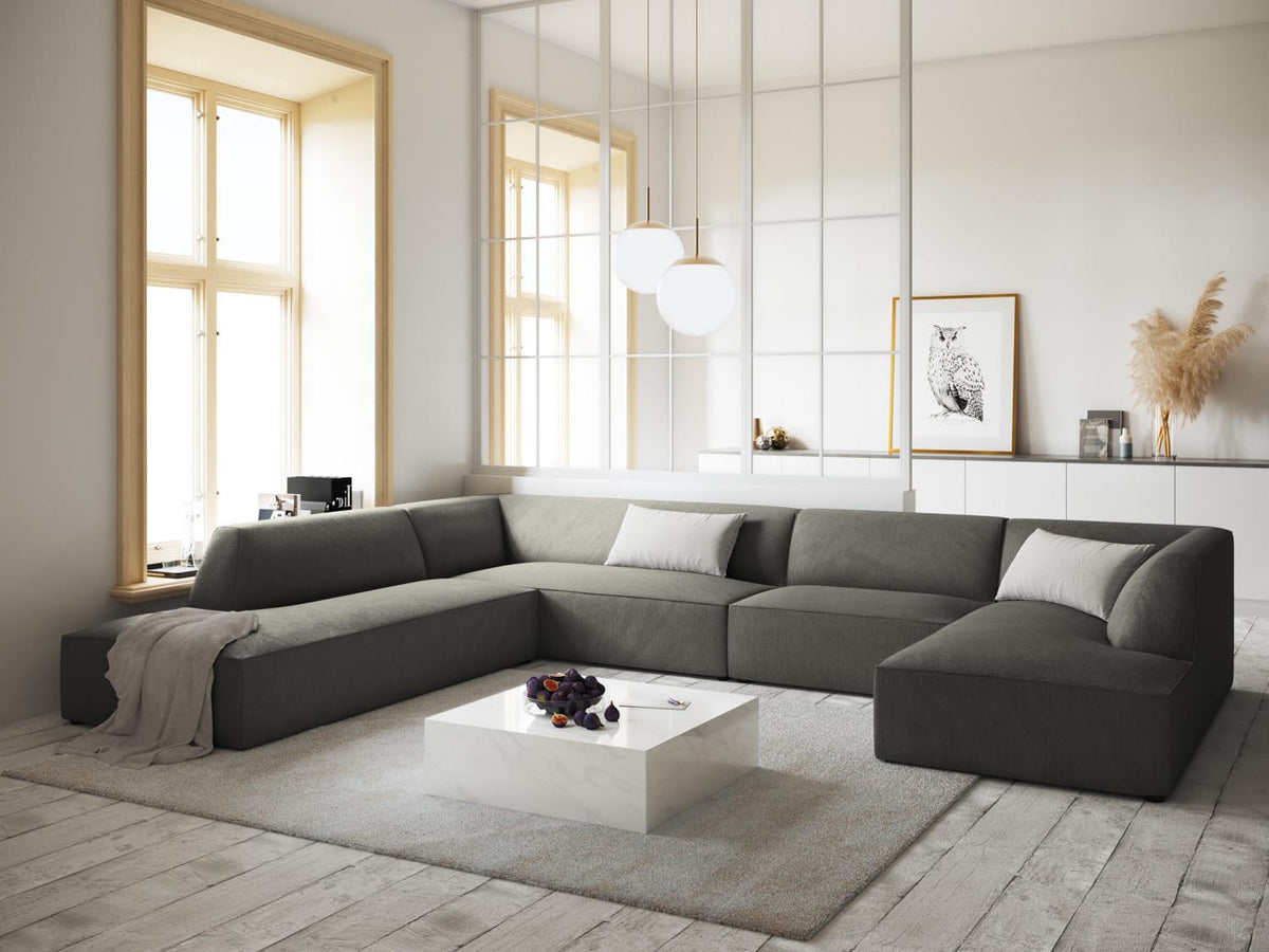 Ruby Panoramic Ecksofa links 7 Sitzer in Light Grey-Scala präsentiert im Onlineshop von KAQTU Design AG. Ecksofa links ist von Micadoni