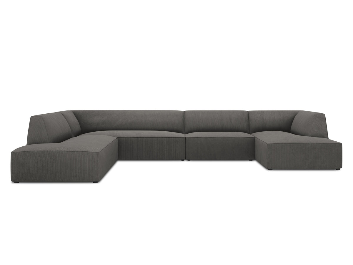 Ruby Panoramic Ecksofa links 7 Sitzer in Dark Grey-Scala präsentiert im Onlineshop von KAQTU Design AG. Ecksofa links ist von Micadoni