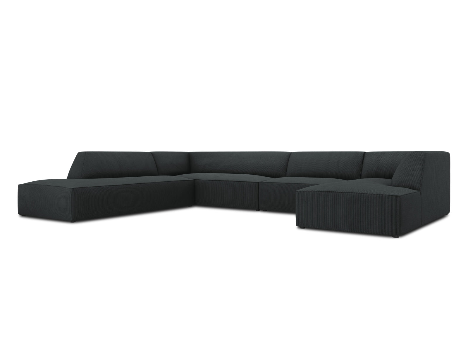Stylisches Ruby Panoramic Ecksofa links, 7-Sitzer, vereint zeitgemäßes Design mit großzügigem Platzangebot für gesellige Abende.