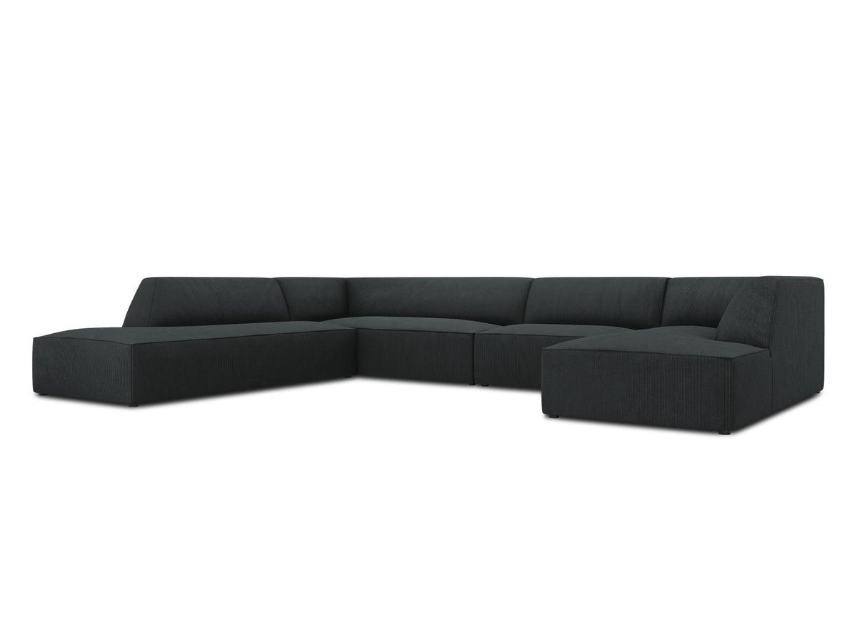 Ruby Panoramic Ecksofa links 7 Sitzer in Black-Scala präsentiert im Onlineshop von KAQTU Design AG. Ecksofa links ist von Micadoni