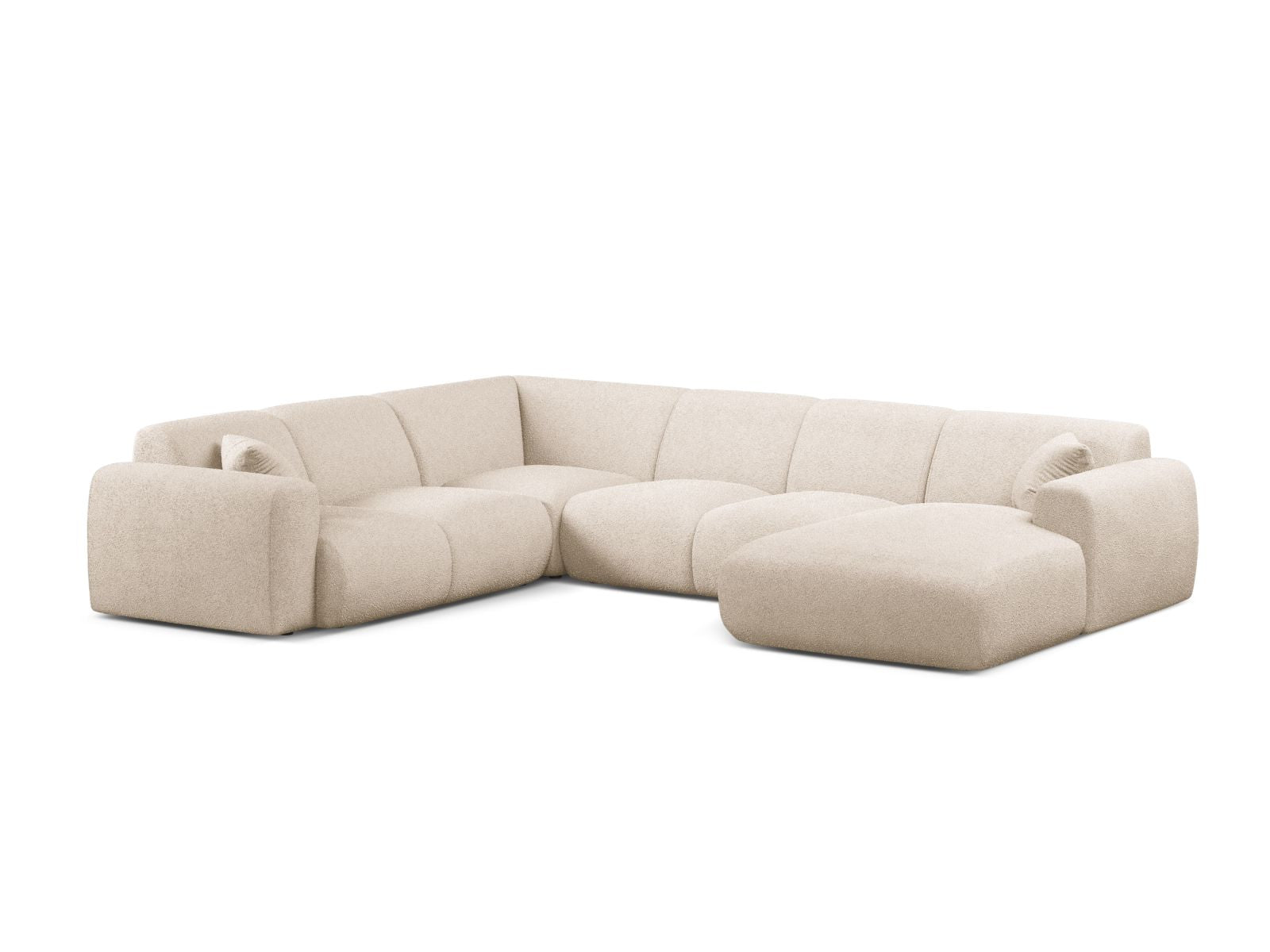 6-Sitzer Modular Ecksofa Panoramic links Molino in Beige-Baloo präsentiert im Onlineshop von KAQTU Design AG. Ecksofa links ist von Micadoni