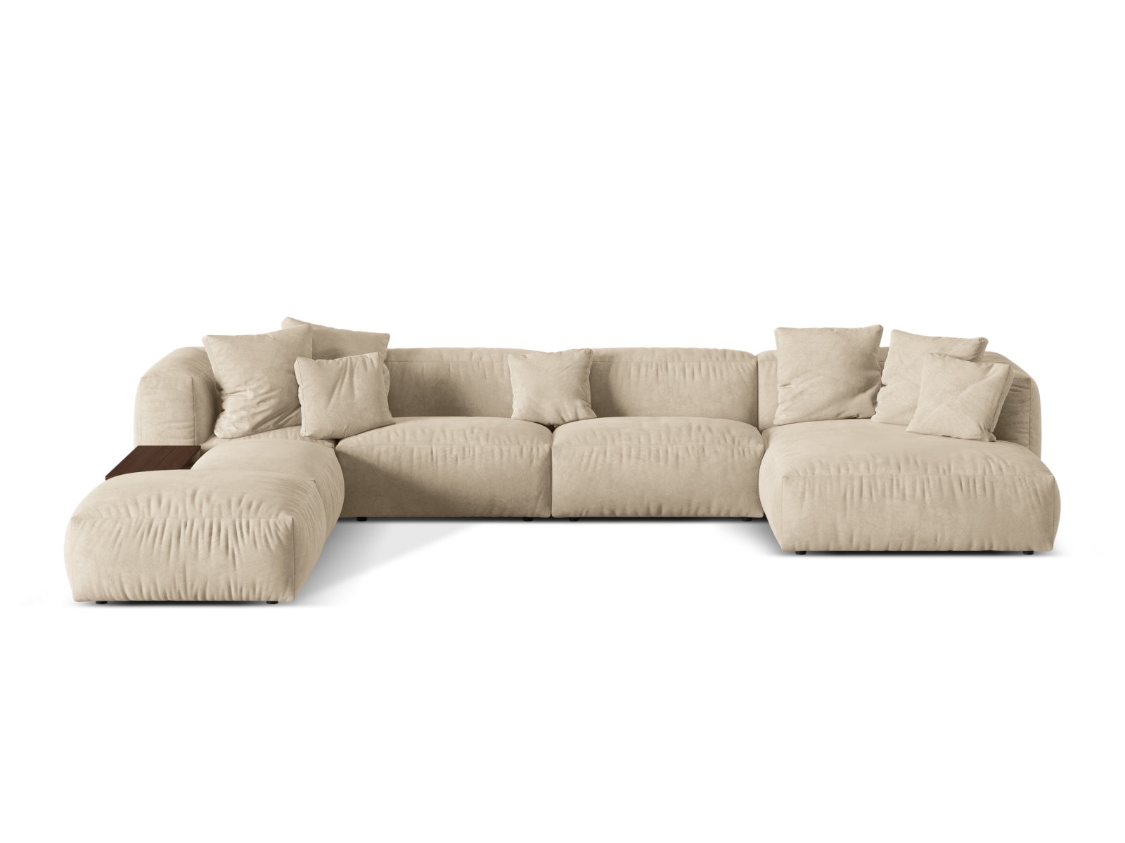 Martina Modulares Panoramic Ecksofa links 5 Sitzer in Light Beige-Vogue präsentiert im Onlineshop von KAQTU Design AG. Ecksofa links ist von Micadoni