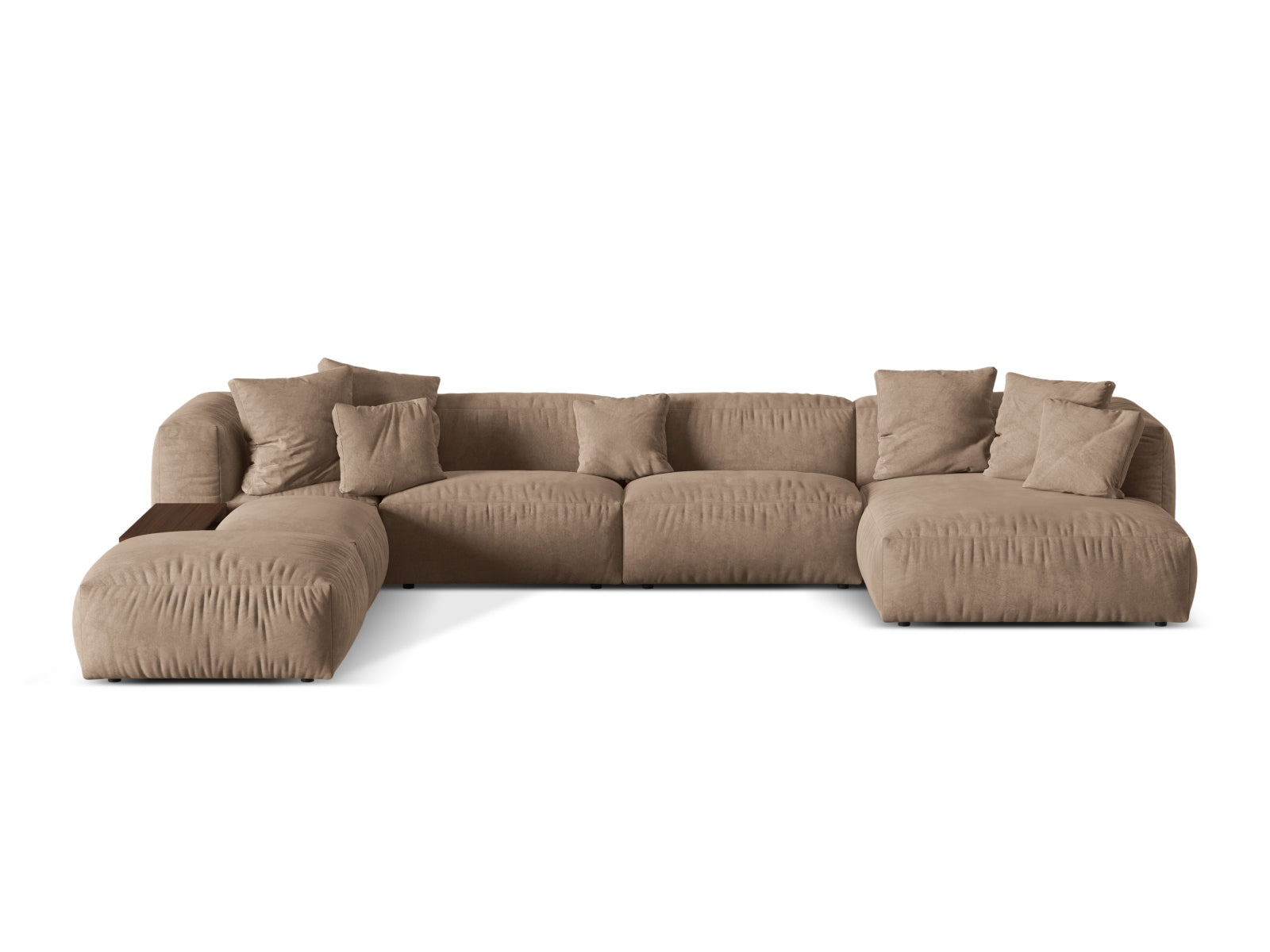 Martina Modulares Panoramic Ecksofa links 5 Sitzer in Dark Beige präsentiert im Onlineshop von KAQTU Design AG. Ecksofa links ist von Micadoni