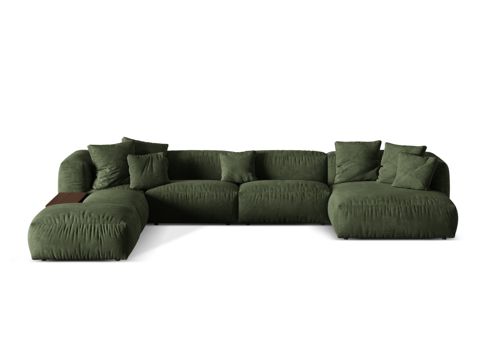 Martina Modulares Panoramic Ecksofa links 5 Sitzer in Green-Vogue präsentiert im Onlineshop von KAQTU Design AG. Ecksofa links ist von Micadoni