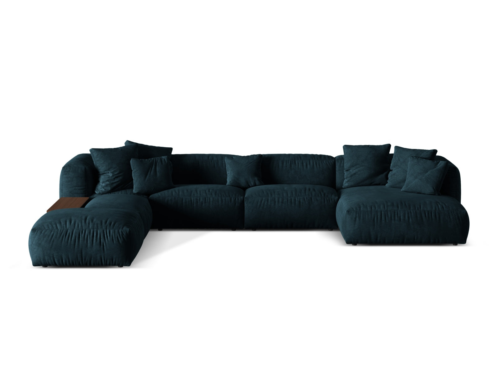 Martina Modulares Panoramic Ecksofa links 5 Sitzer in Deep Petrol präsentiert im Onlineshop von KAQTU Design AG. Ecksofa links ist von Micadoni