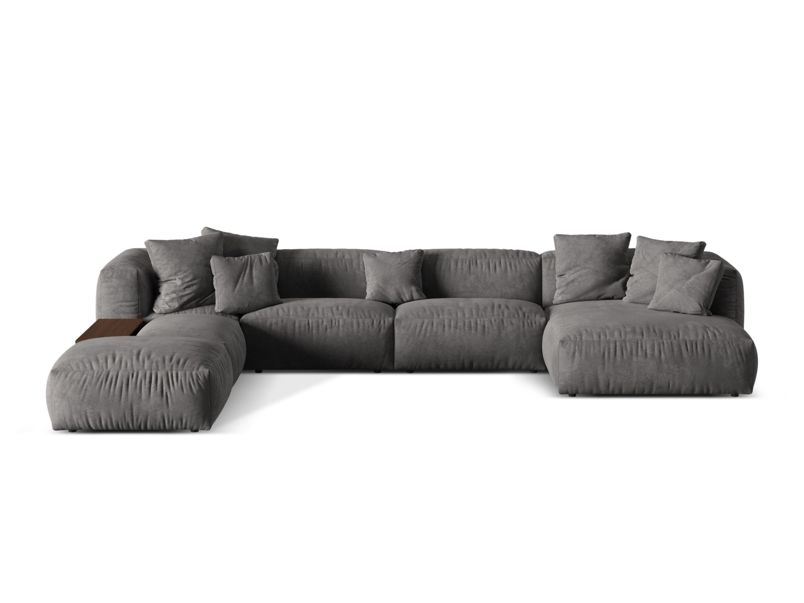 Martina Modulares Panoramic Ecksofa links 5 Sitzer in Grey präsentiert im Onlineshop von KAQTU Design AG. Ecksofa links ist von Micadoni