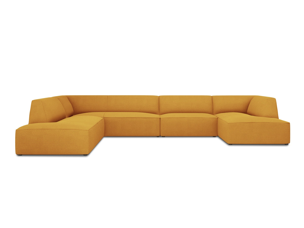 Ruby Panoramic Ecksofa links 7 Sitzer in Yellow-Ottawa präsentiert im Onlineshop von KAQTU Design AG. Ecksofa links ist von Micadoni