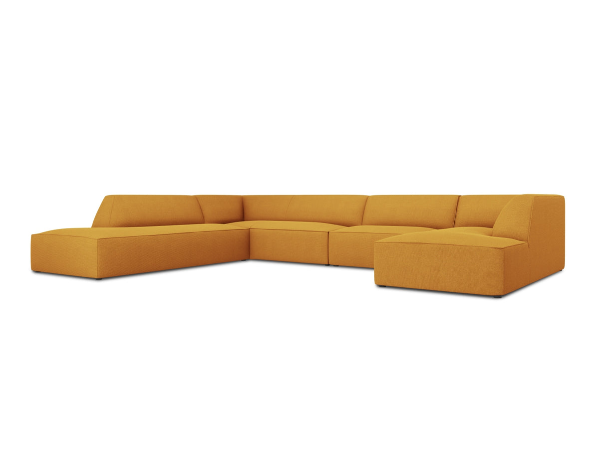 Ruby Panoramic Ecksofa links 7 Sitzer in Yellow-Ottawa präsentiert im Onlineshop von KAQTU Design AG. Ecksofa links ist von Micadoni