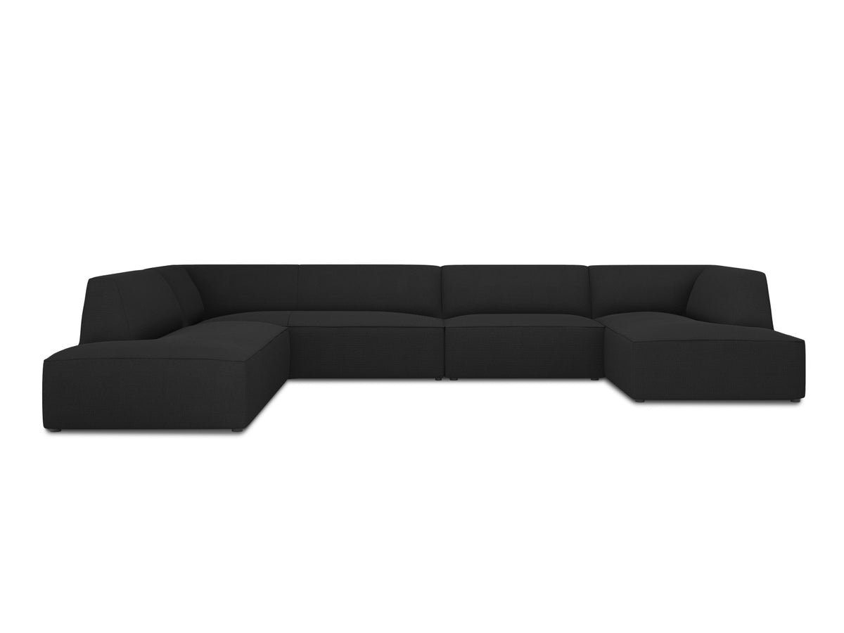 Ruby Panoramic Ecksofa links 7 Sitzer in Black-Ottawa präsentiert im Onlineshop von KAQTU Design AG. Ecksofa links ist von Micadoni