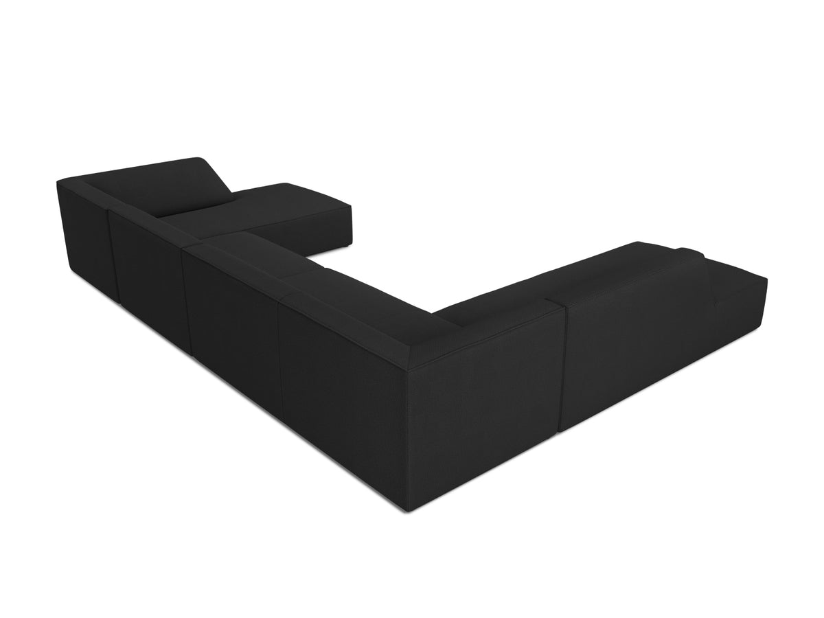 Ruby Panoramic Ecksofa links 7 Sitzer in Black-Ottawa präsentiert im Onlineshop von KAQTU Design AG. Ecksofa links ist von Micadoni
