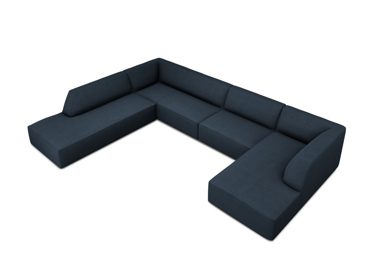 Ruby Panoramic Ecksofa links 7 Sitzer in Navy Blue-Ottawa präsentiert im Onlineshop von KAQTU Design AG. Ecksofa links ist von Micadoni
