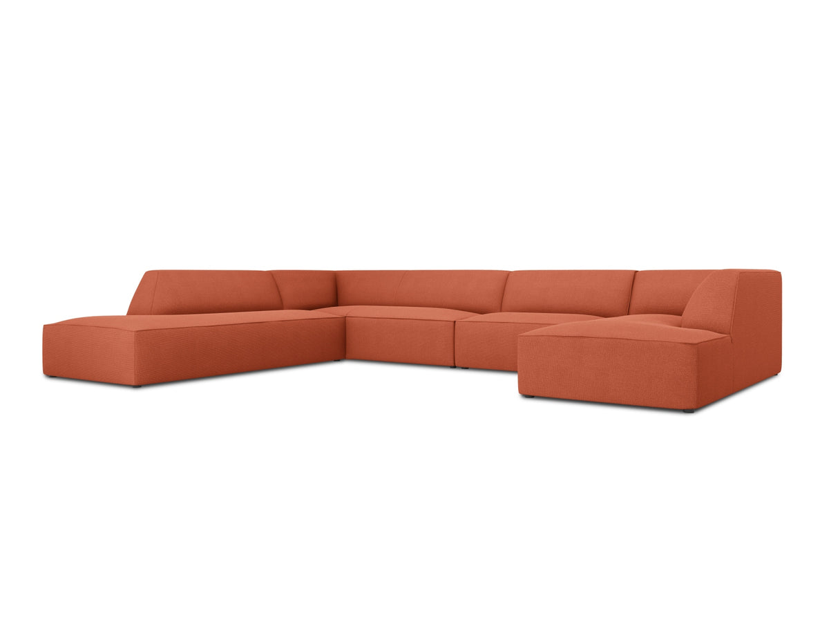 Ruby Panoramic Ecksofa links 7 Sitzer in Coral-Ottawa präsentiert im Onlineshop von KAQTU Design AG. Ecksofa links ist von Micadoni