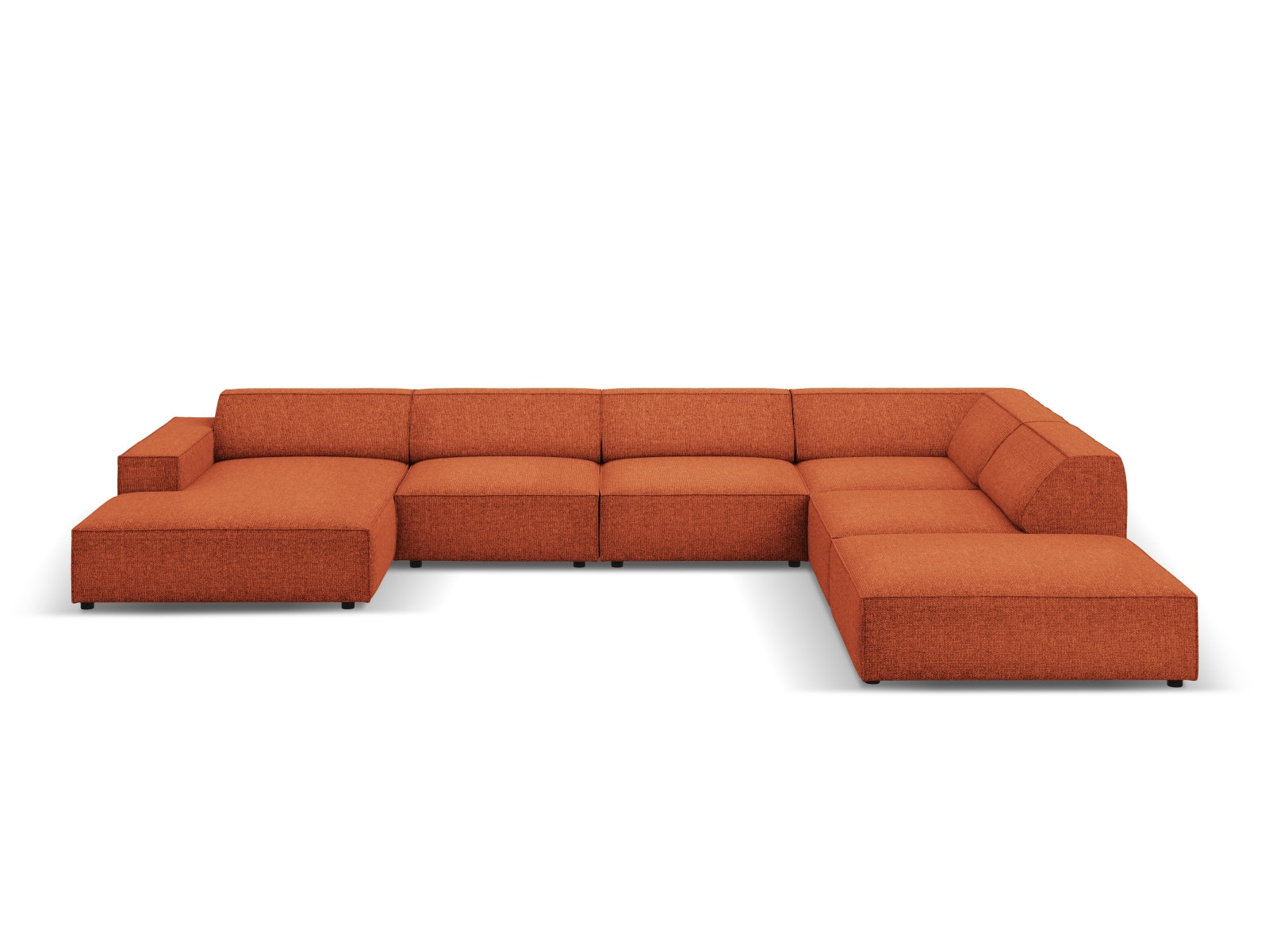 Erleben Sie das Jodie Modulares Panoramic Ecksofa links 7 Sitzer von Micadoni – ein elegantes, flexibles Sofa für stilvolle Wohnräume und höchsten Komfort.