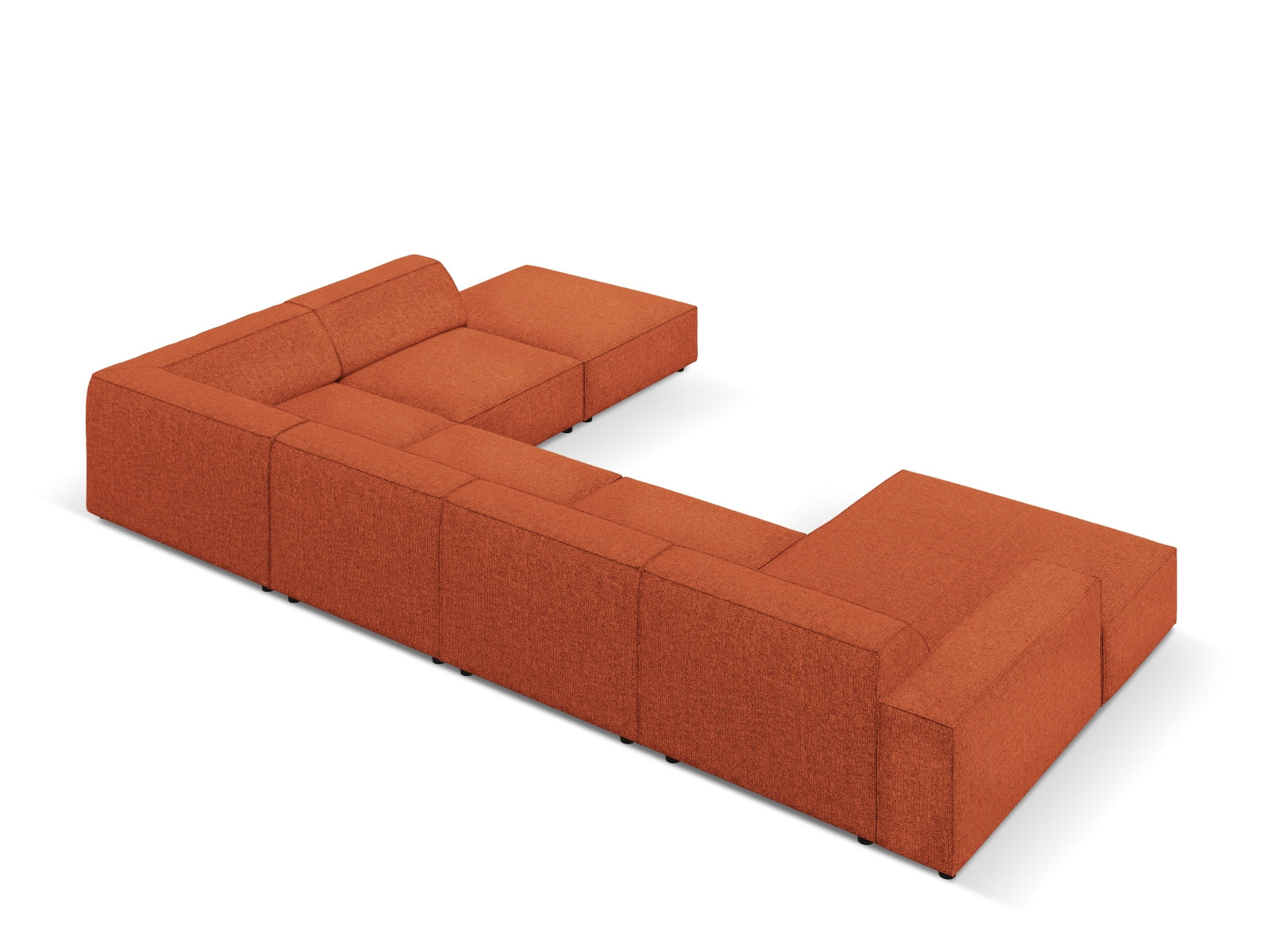 Erleben Sie das Jodie Modulares Panoramic Ecksofa links 7 Sitzer von Micadoni – ein elegantes, flexibles Sofa, das Komfort und Stil in Ihr Wohnzimmer bringt.