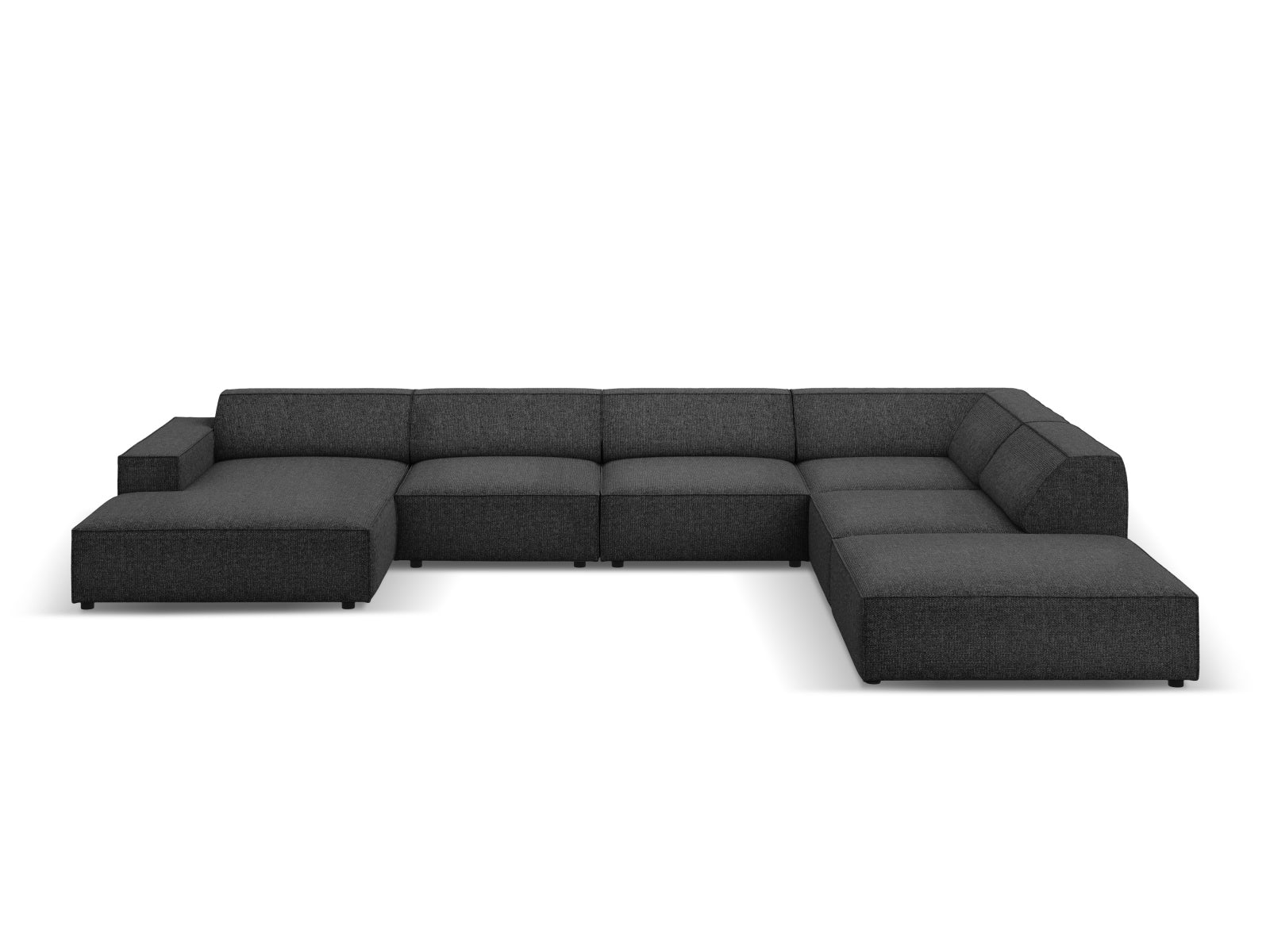 Erleben Sie das Jodie Modulares Panoramic Ecksofa links 7 Sitzer von Micadoni – ein elegantes, flexibles Sofa für stilvolle Wohnräume und höchsten Komfort.