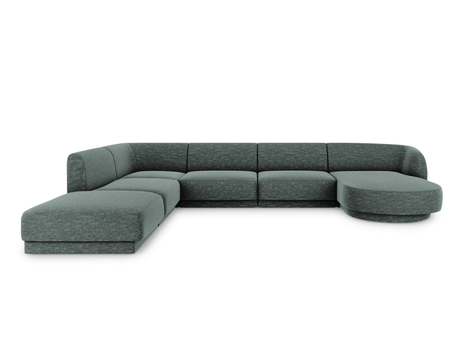 Miley Panoramic Ecksofa links 6 Sitzer in Petrol-Haga präsentiert im Onlineshop von KAQTU Design AG. Ecksofa links ist von Micadoni