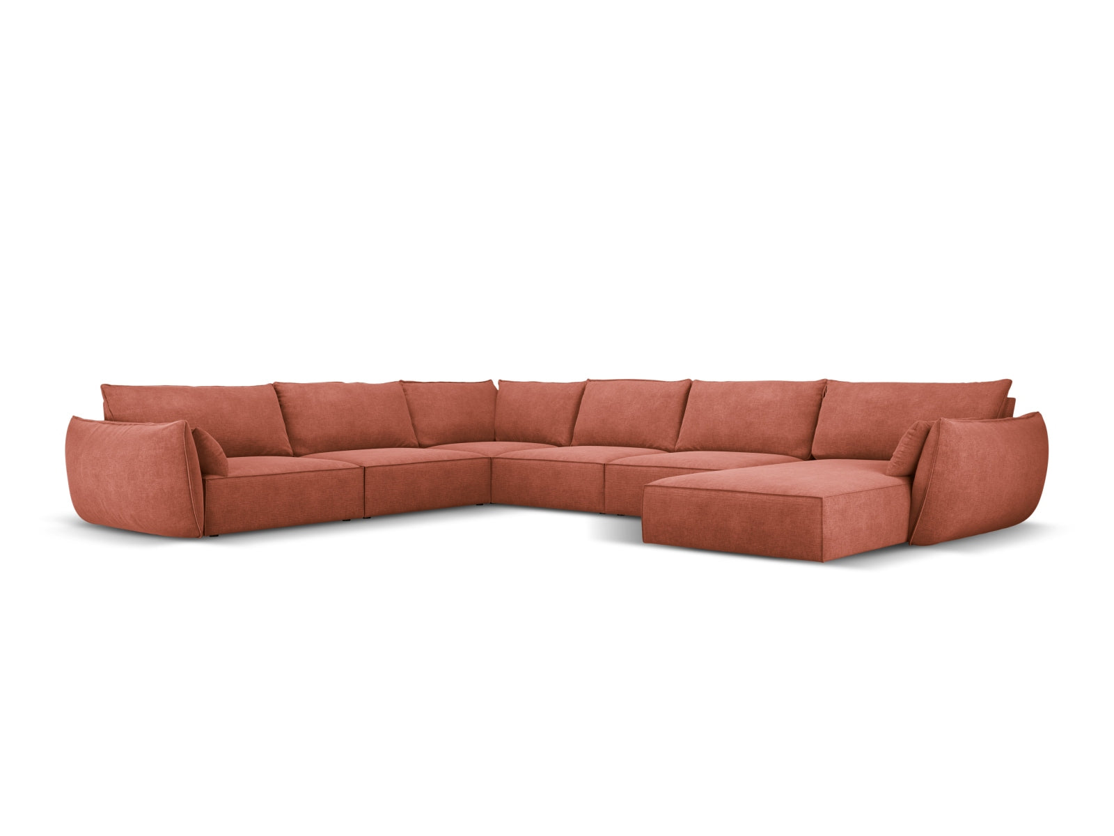 Kaelle Panoramic Ecksofa links 8 Sitzer in Terracotta-Over The Horizon präsentiert im Onlineshop von KAQTU Design AG. Ecksofa links ist von Micadoni