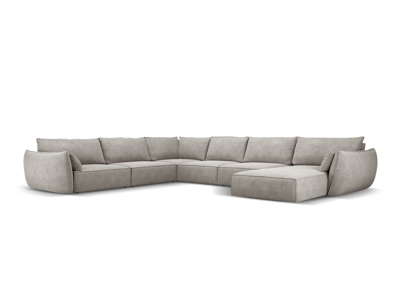 Kaelle Panoramic Ecksofa links 8 Sitzer in Light Grey-Over The Horizon präsentiert im Onlineshop von KAQTU Design AG. Ecksofa links ist von Micadoni