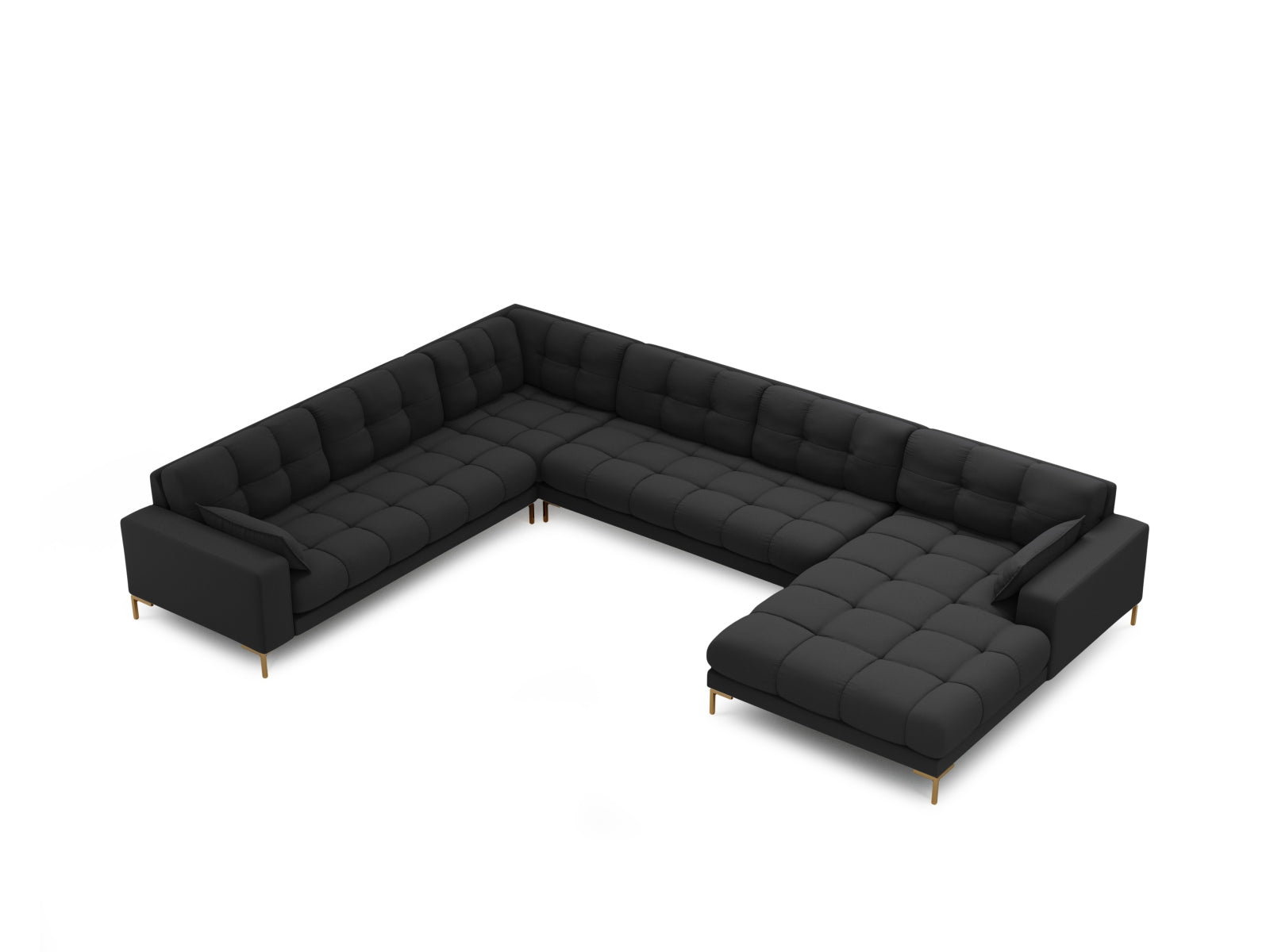 Erleben Sie das Mamaia Panoramic Ecksofa links von Micadoni – ein komfortables 7-Sitzer Sofa, das Stil und Funktionalität vereint und Ihr Wohnzimmer aufwertet.