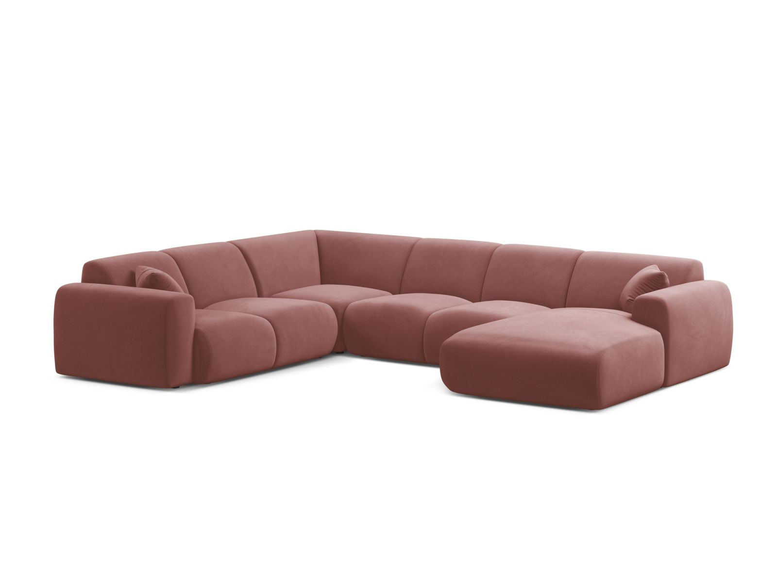 6-Sitzer Modular Ecksofa Panoramic links Molino in Flamingo-Casino präsentiert im Onlineshop von KAQTU Design AG. Ecksofa links ist von Micadoni