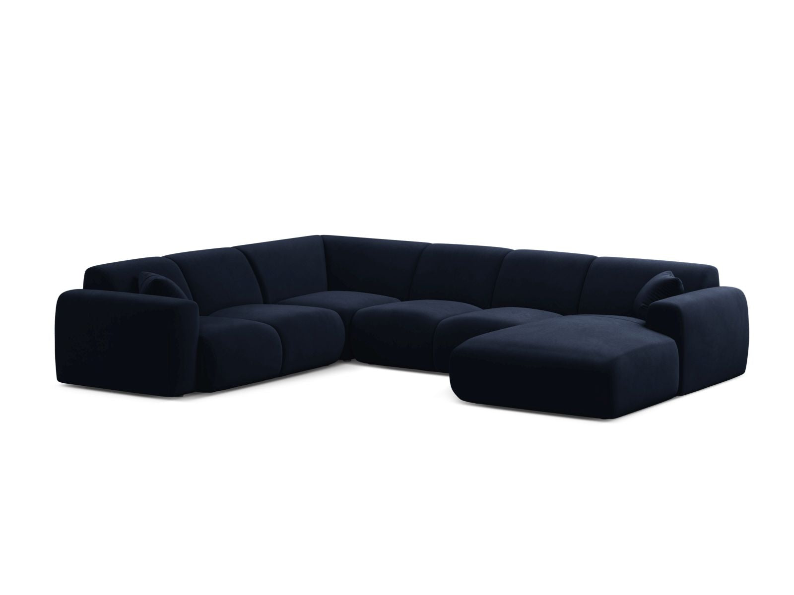 6-Sitzer Modular Ecksofa Panoramic links Molino in Royal Blue-Casino präsentiert im Onlineshop von KAQTU Design AG. Ecksofa links ist von Micadoni