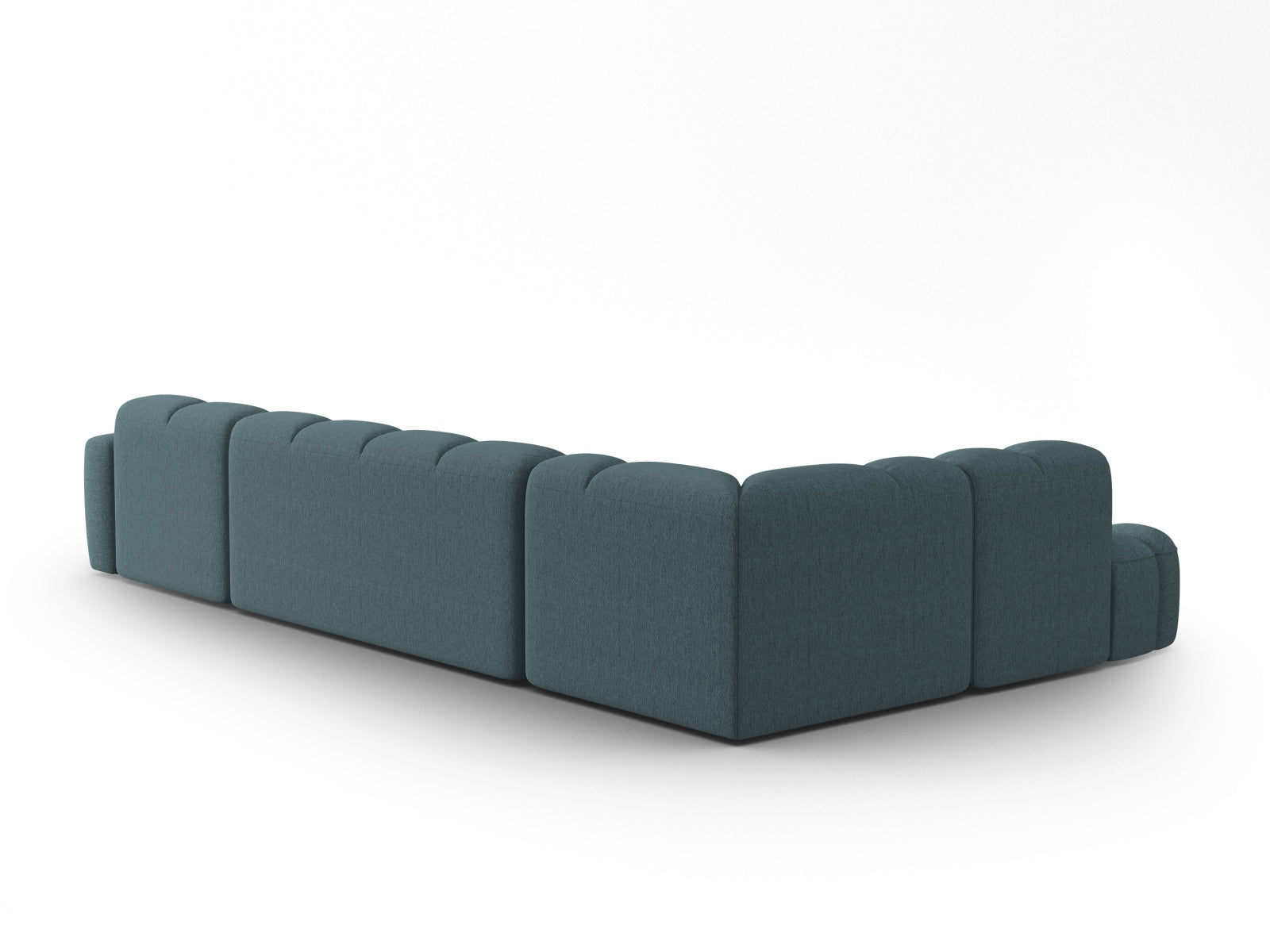 Erleben Sie das stilvolle Lisa Panoramic Ecksofa links 7 Sitzer von Micadoni. Luxuriöser Velours, viel Platz und zeitgemässes Design für Ihr Zuhause.