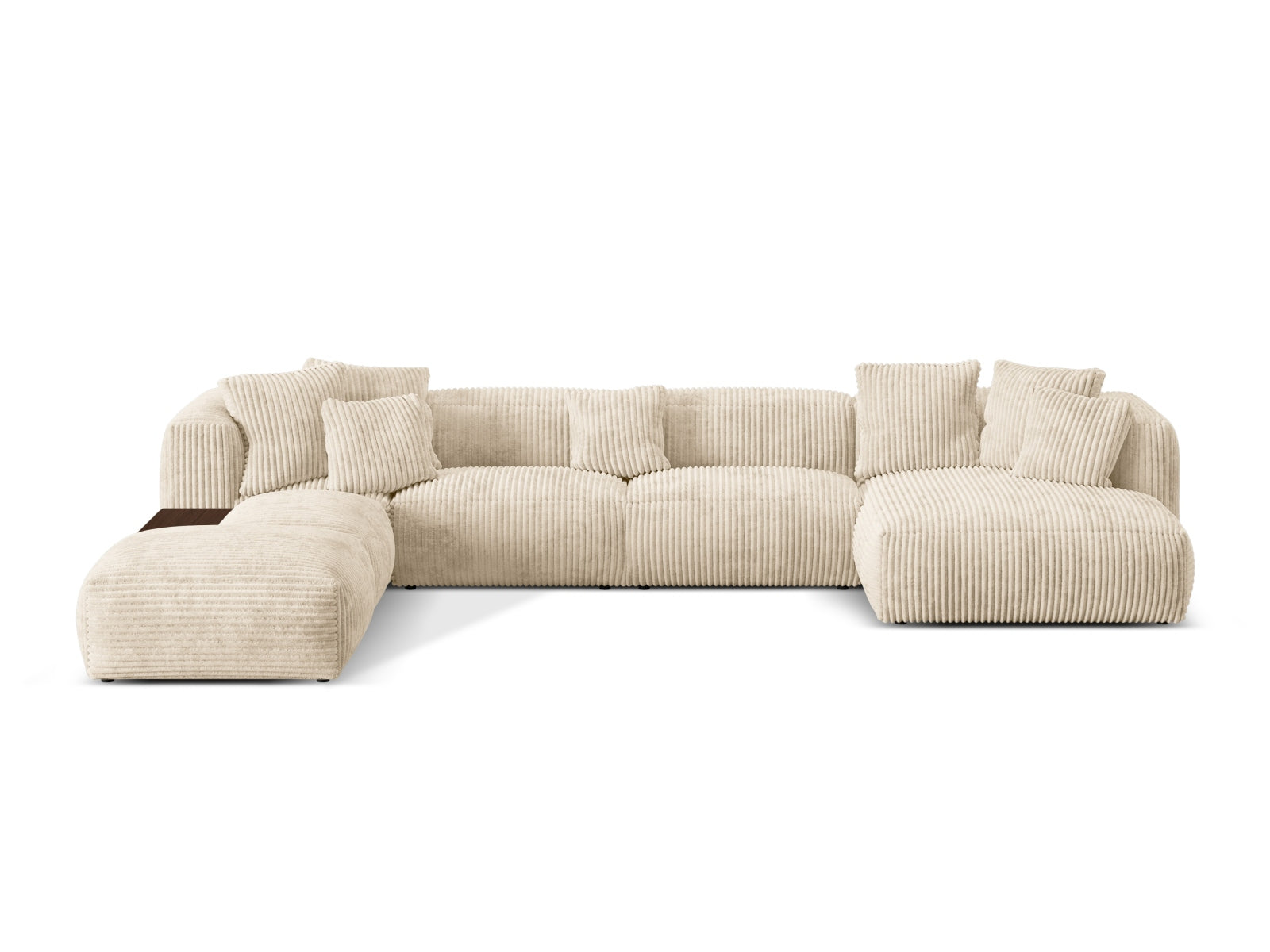 Martina Modulares Panoramic Ecksofa links 5 Sitzer in Light Beige präsentiert im Onlineshop von KAQTU Design AG. Ecksofa links ist von Micadoni