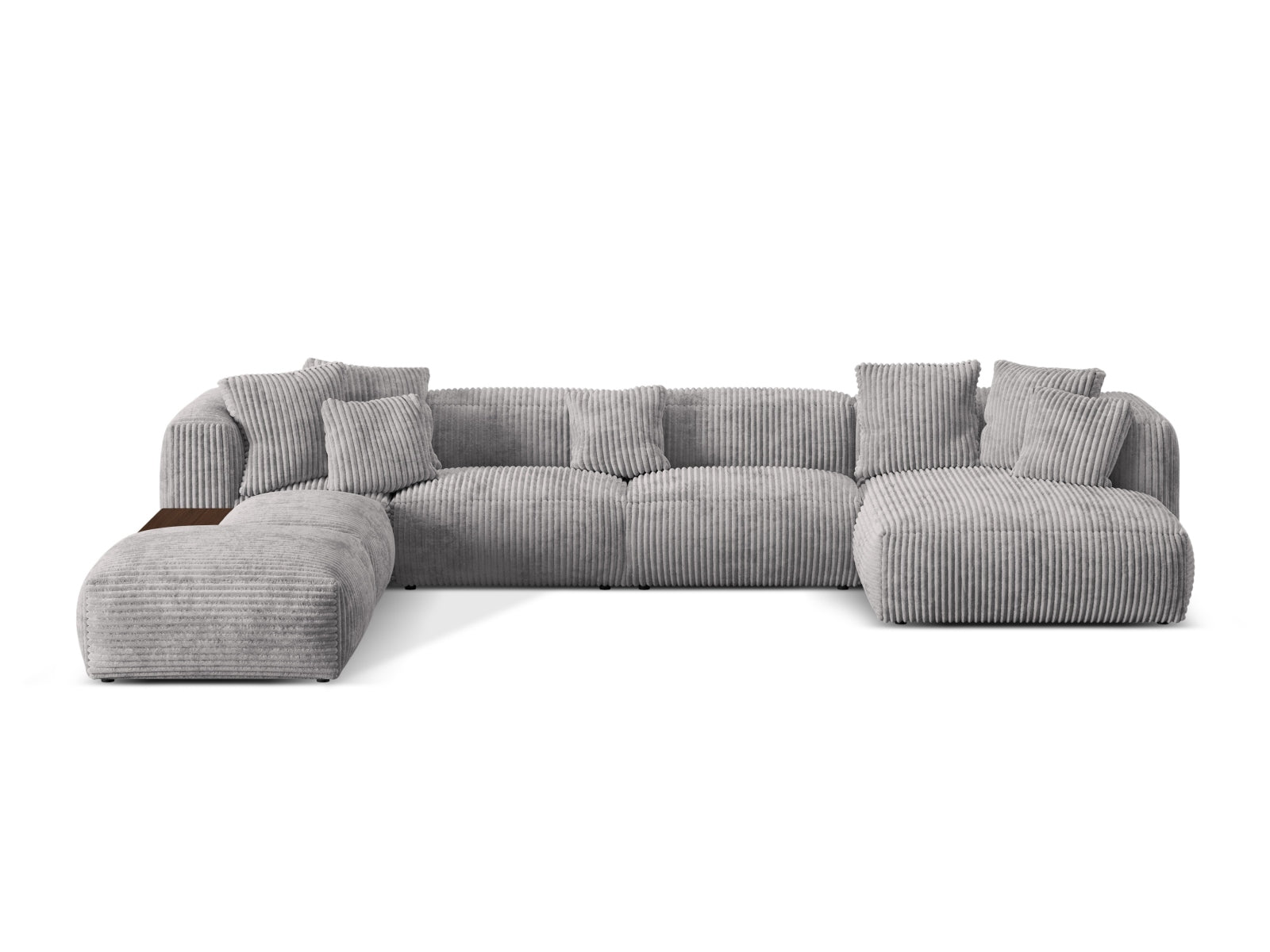 Martina Modulares Panoramic Ecksofa links 5 Sitzer in Light Grey-Tilia präsentiert im Onlineshop von KAQTU Design AG. Ecksofa links ist von Micadoni