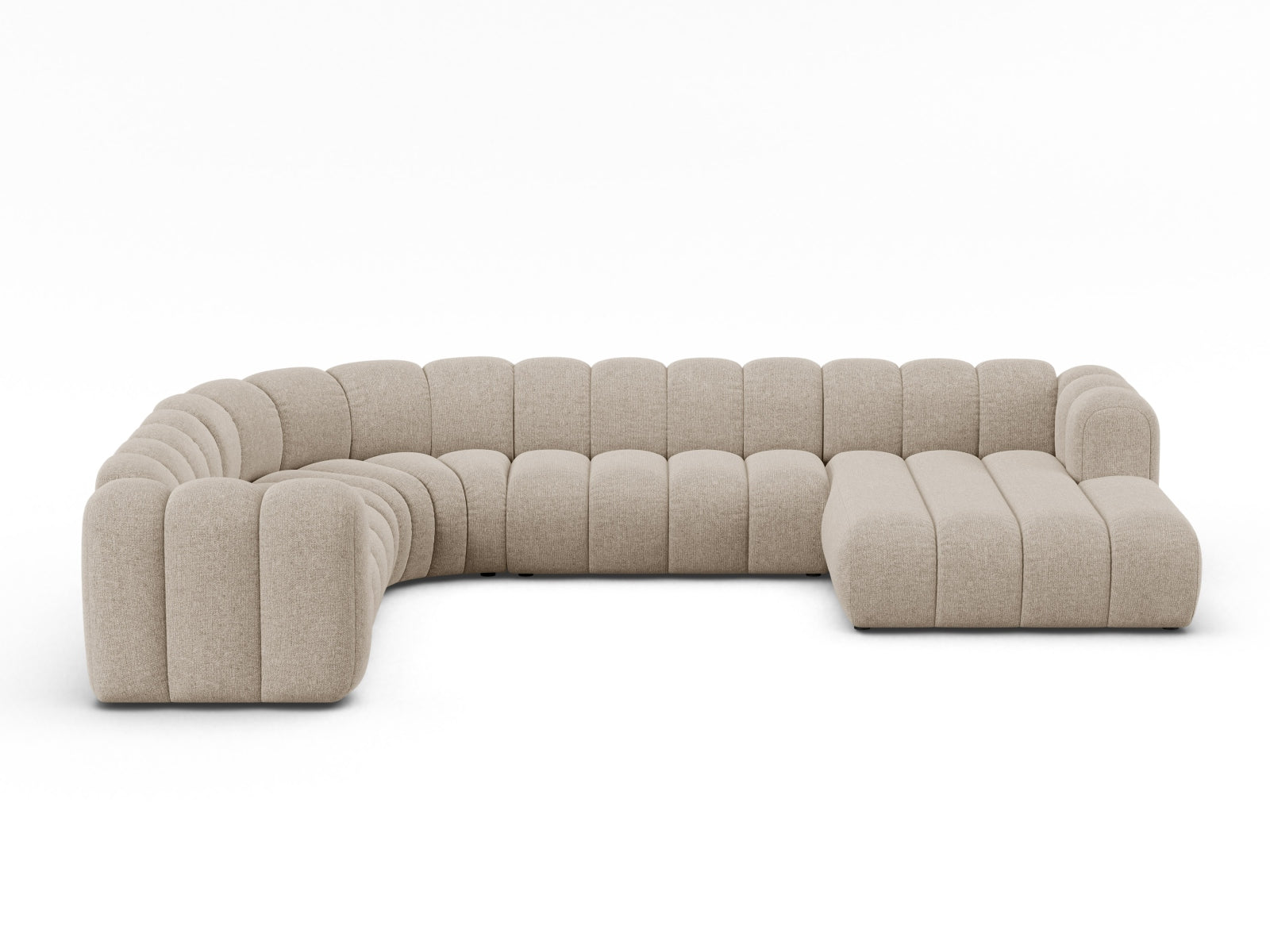 Lupine Modular Panoramic Ecksofa links 6 Sitzer in Dark Beige-Eden präsentiert im Onlineshop von KAQTU Design AG. Ecksofa links ist von Micadoni