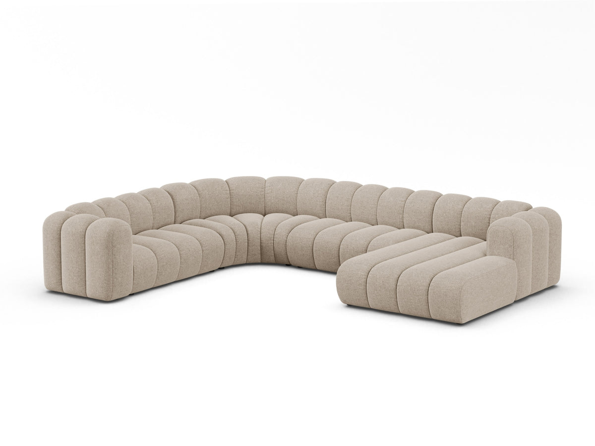 Lupine Modular Panoramic Ecksofa links 6 Sitzer in Dark Beige-Eden präsentiert im Onlineshop von KAQTU Design AG. Ecksofa links ist von Micadoni