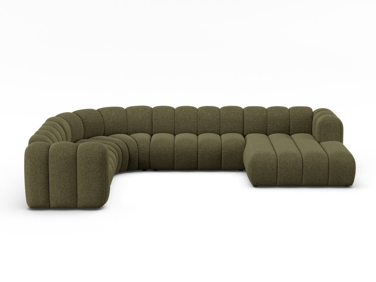 Lupine Modular Panoramic Ecksofa links 6 Sitzer in Green-Eden präsentiert im Onlineshop von KAQTU Design AG. Ecksofa links ist von Micadoni