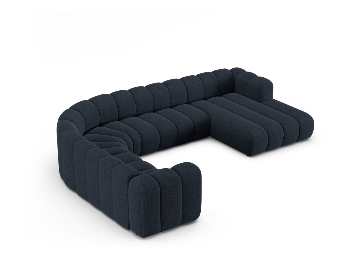 Lupine Modular Panoramic Ecksofa links 6 Sitzer in Navy Blue-Eden präsentiert im Onlineshop von KAQTU Design AG. Ecksofa links ist von Micadoni