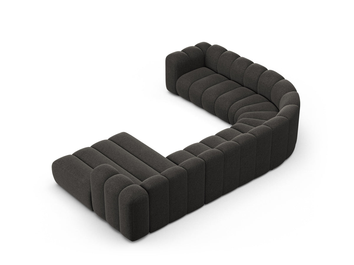 Lupine Modular Panoramic Ecksofa links 6 Sitzer in Dark Grey-Eden präsentiert im Onlineshop von KAQTU Design AG. Ecksofa links ist von Micadoni