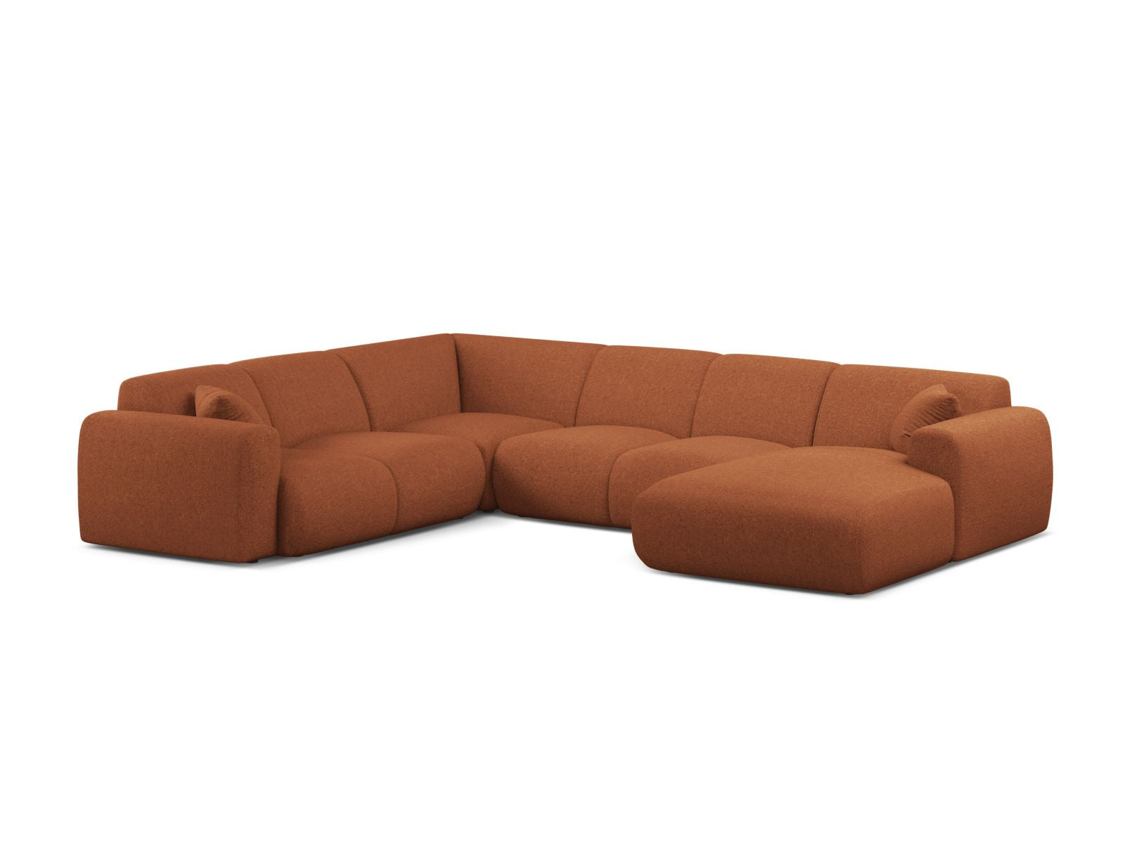 6-Sitzer Modular Ecksofa Panoramic links Molino in Brick-Eden präsentiert im Onlineshop von KAQTU Design AG. Ecksofa links ist von Micadoni