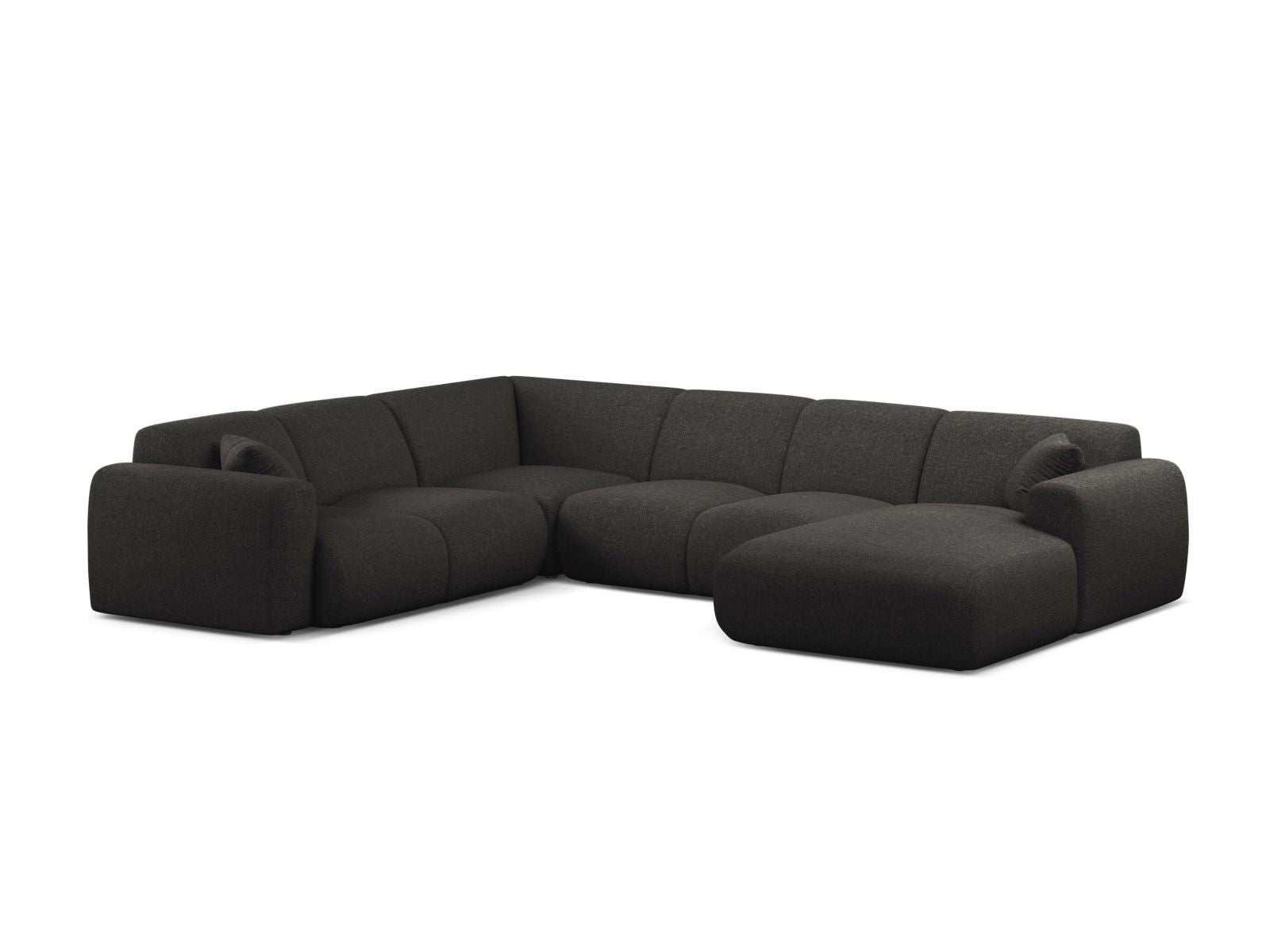 6-Sitzer Modular Ecksofa Panoramic links Molino in Anthracite-Eden präsentiert im Onlineshop von KAQTU Design AG. Ecksofa links ist von Micadoni