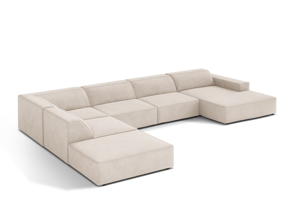 7-Sitzer Modular Ecksofa Panoramic links Jodie in Beige-Liberty präsentiert im Onlineshop von KAQTU Design AG. Ecksofa links ist von Micadoni