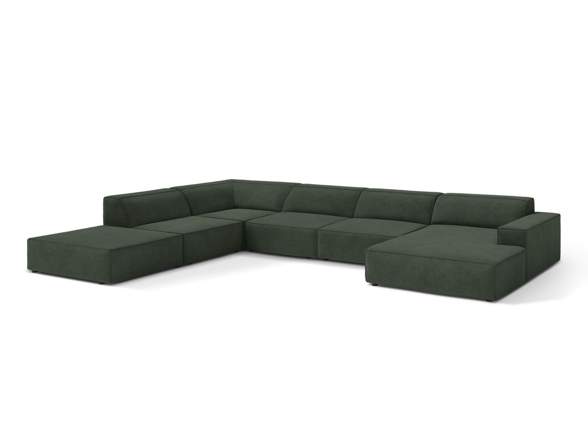 7-Sitzer Modular Ecksofa Panoramic links Jodie in Moss Green-Liberty präsentiert im Onlineshop von KAQTU Design AG. Ecksofa links ist von Micadoni