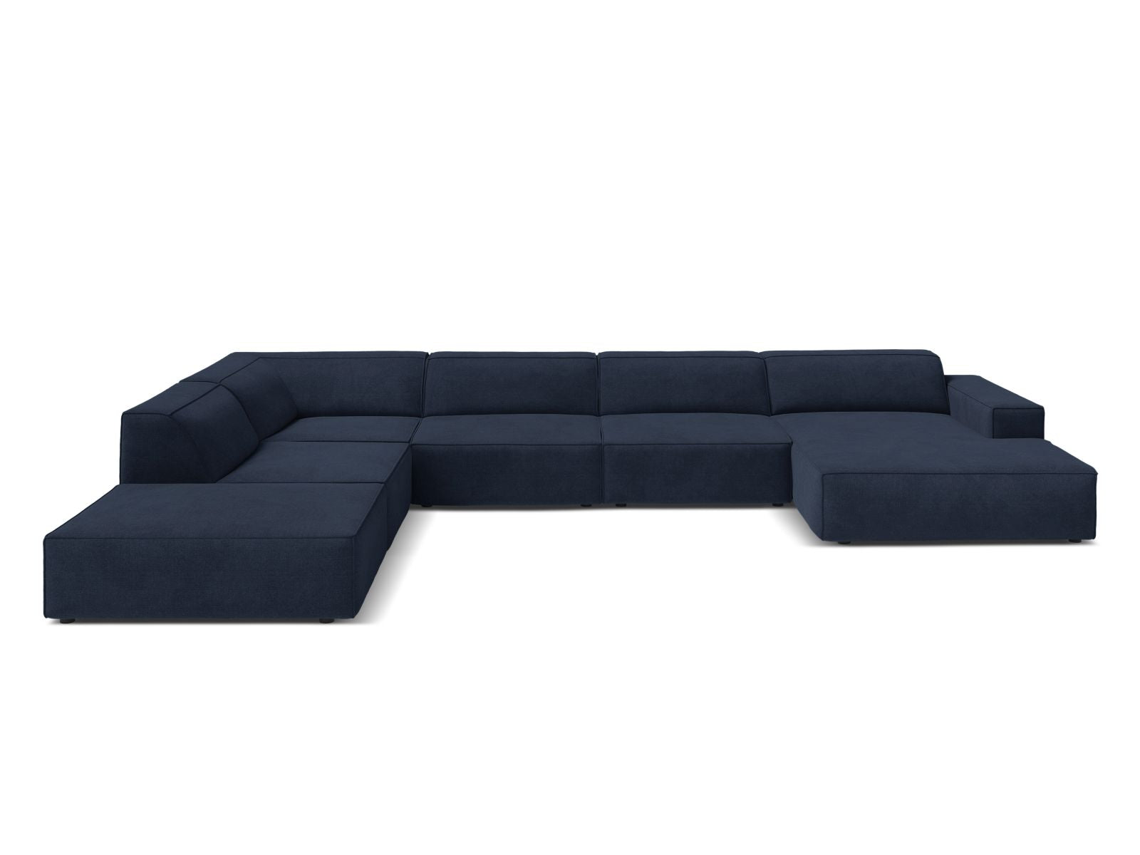 7-Sitzer Modular Ecksofa Panoramic links Jodie in Navy Blue-Liberty präsentiert im Onlineshop von KAQTU Design AG. Ecksofa links ist von Micadoni