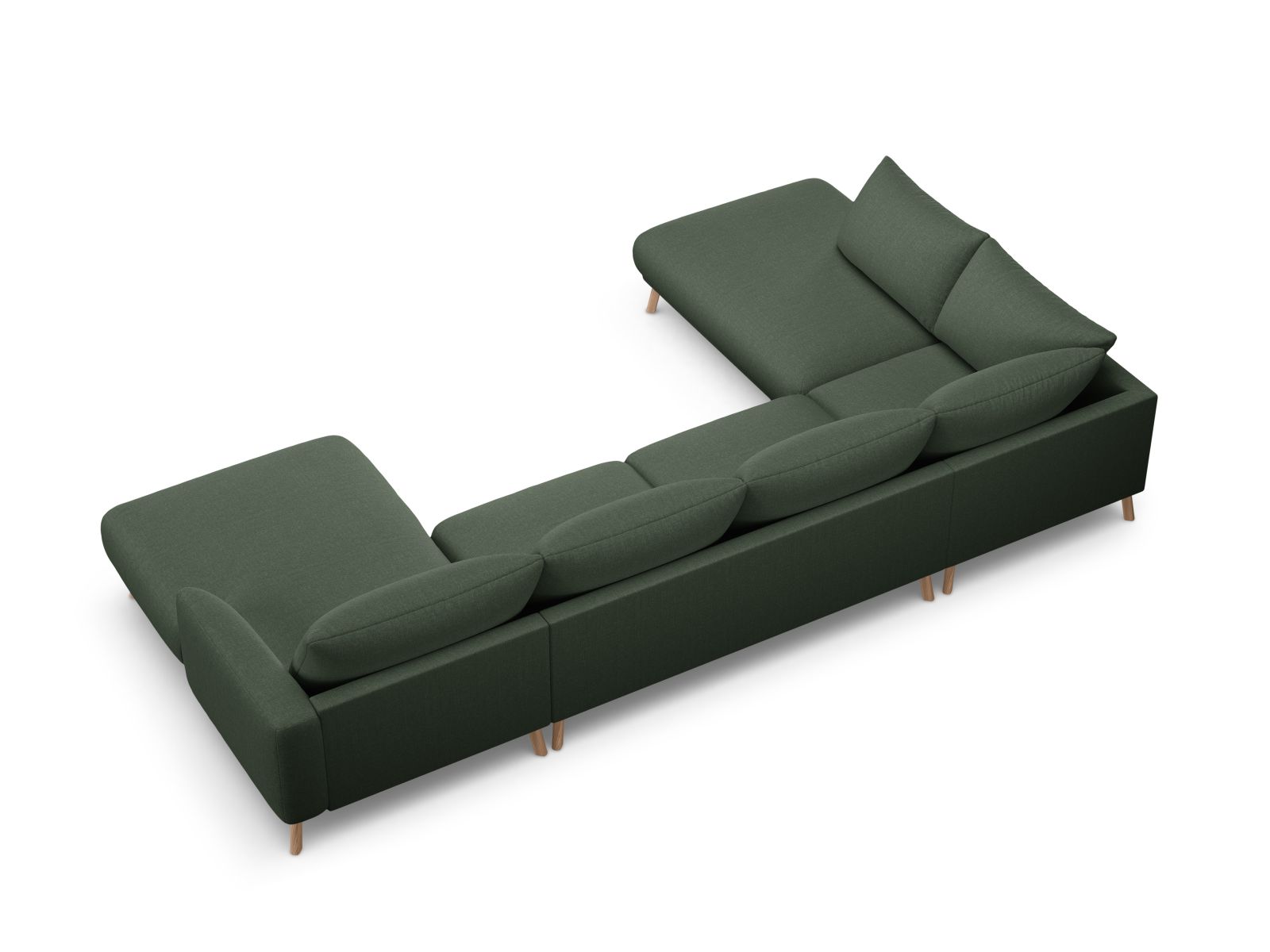 6-Sitzer Ecksofa links Panoramic Naomi in Moss Green-Liberty präsentiert im Onlineshop von KAQTU Design AG. Ecksofa links ist von Micadoni