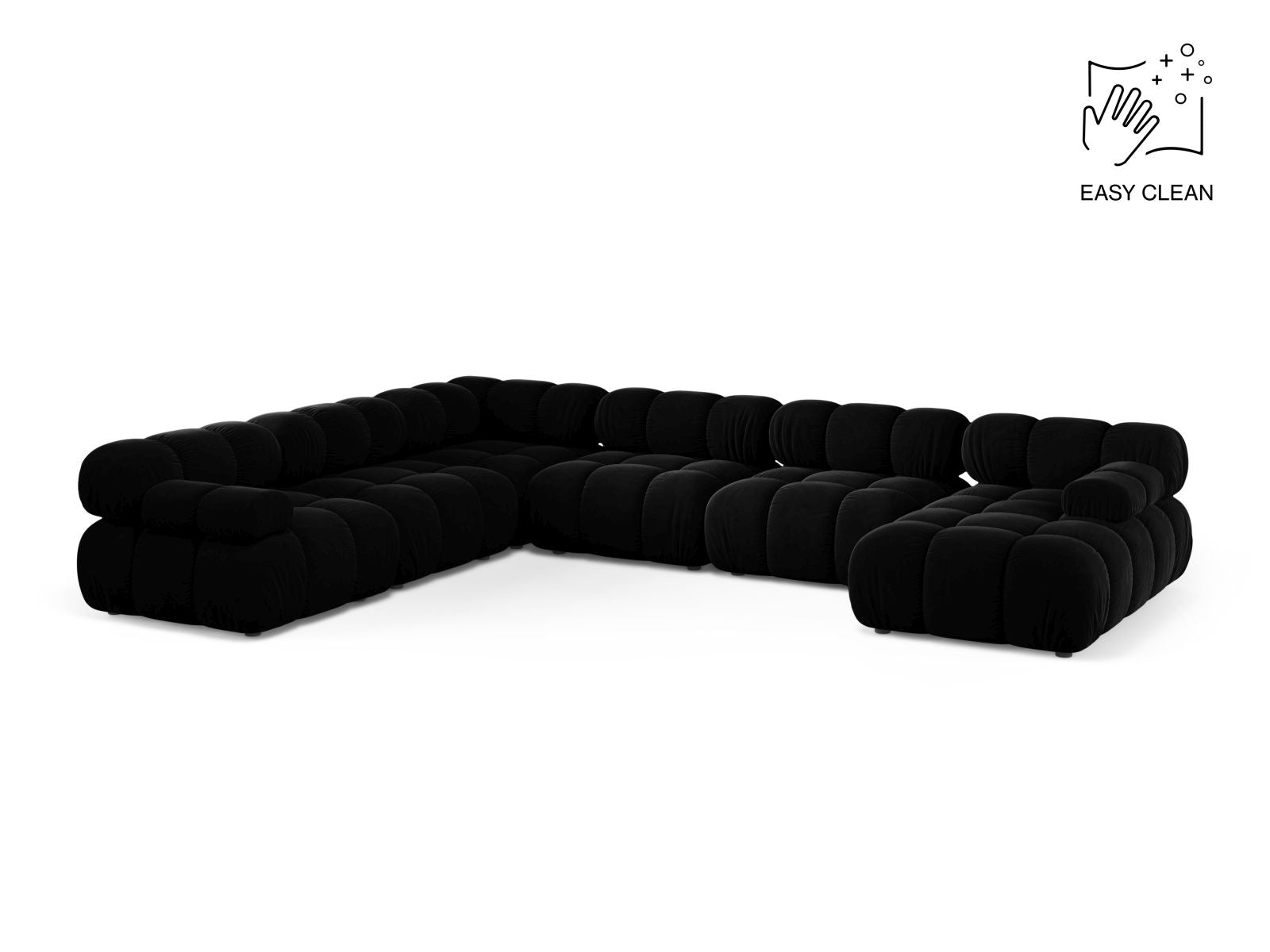 8-Sitzer Modular Ecksofa Panoramic links Bellis in Black-Venus präsentiert im Onlineshop von KAQTU Design AG. Ecksofa links ist von Micadoni