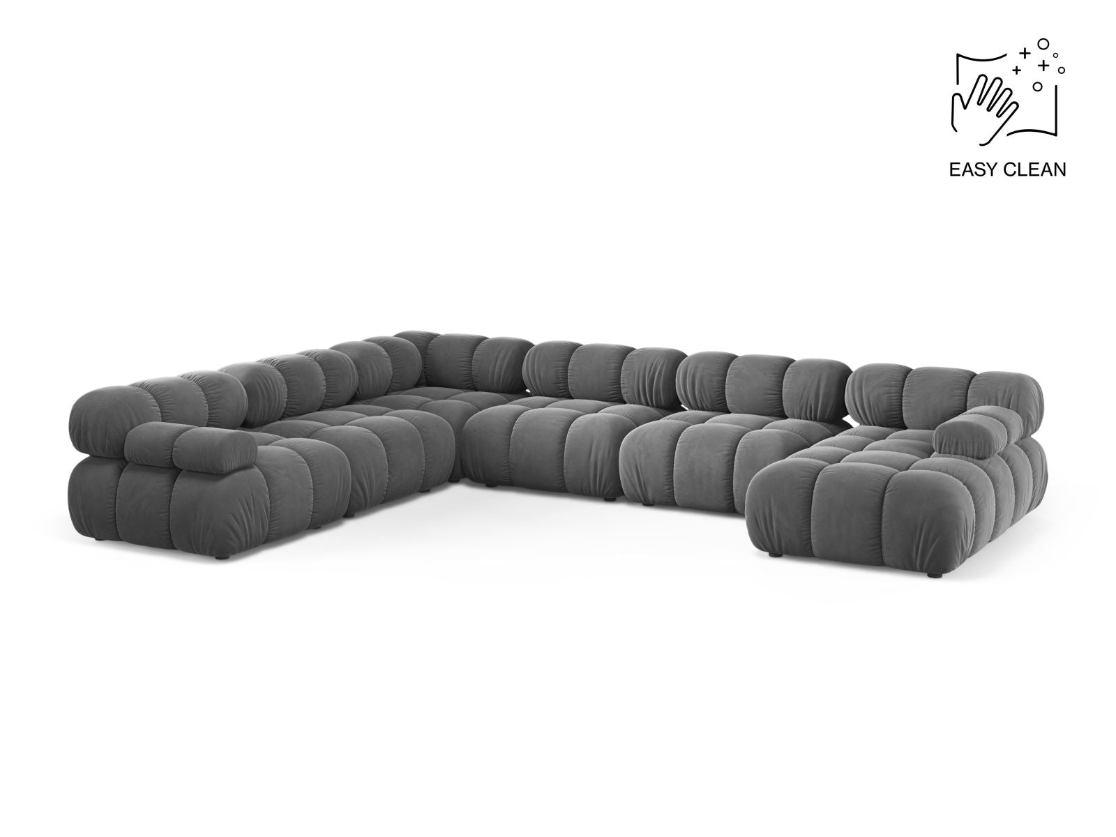 8-Sitzer Modular Ecksofa Panoramic links Bellis in Light Grey-Venus präsentiert im Onlineshop von KAQTU Design AG. Ecksofa links ist von Micadoni