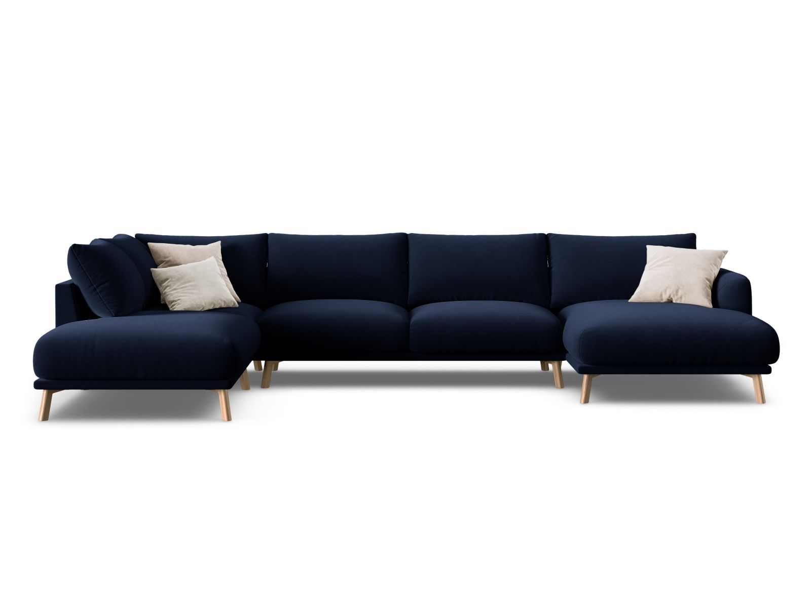 6-Sitzer Panoramic Ecksofa links Naomi in Royal Blue-Salvador präsentiert im Onlineshop von KAQTU Design AG. Ecksofa links ist von Micadoni