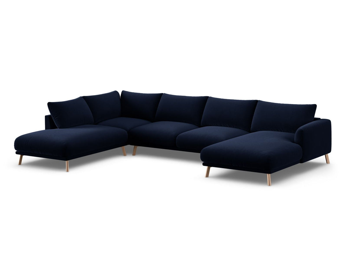6-Sitzer Panoramic Ecksofa links Naomi in Royal Blue-Salvador präsentiert im Onlineshop von KAQTU Design AG. Ecksofa links ist von Micadoni