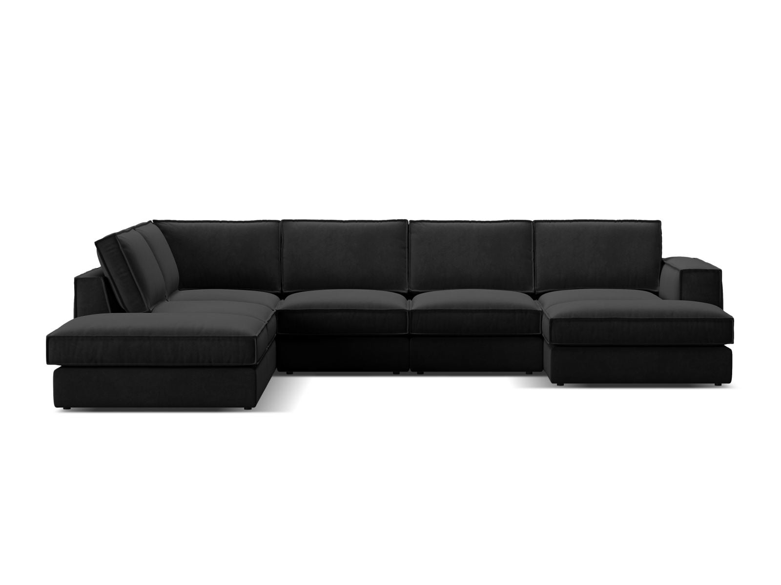 5-Sitzer Modular Ecksofa Panoramic links Pola in Black-Salvador präsentiert im Onlineshop von KAQTU Design AG. Ecksofa links ist von Micadoni