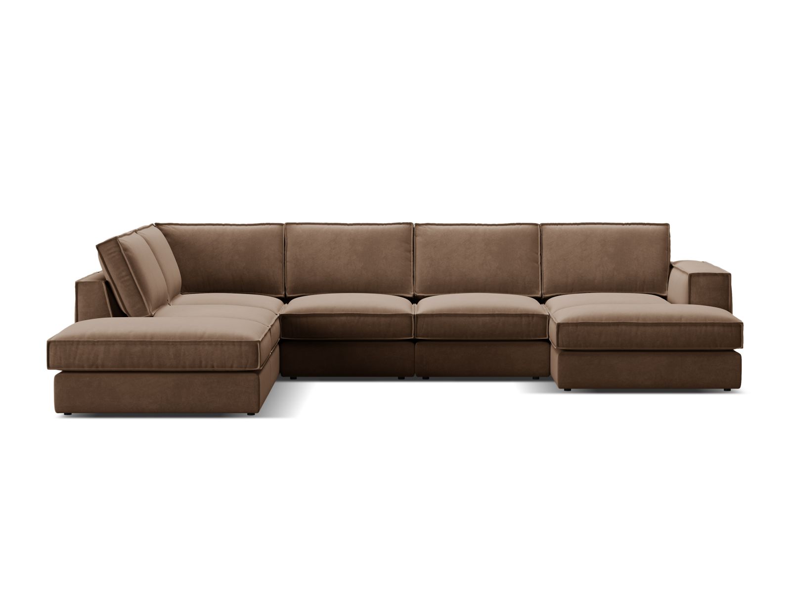 5-Sitzer Modular Ecksofa Panoramic links Pola in Chocolate-Salvador präsentiert im Onlineshop von KAQTU Design AG. Ecksofa links ist von Micadoni