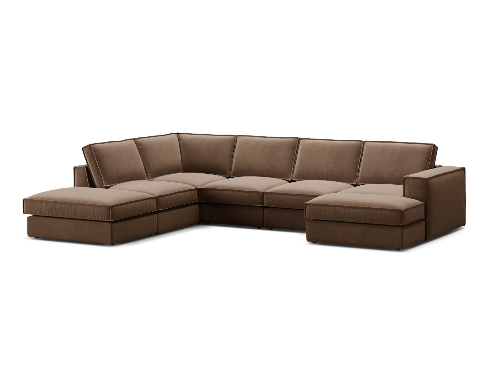 5-Sitzer Modular Ecksofa Panoramic links Pola in Chocolate-Salvador präsentiert im Onlineshop von KAQTU Design AG. Ecksofa links ist von Micadoni